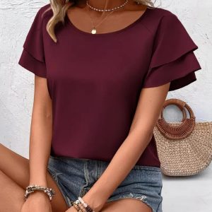 BLUSA SEMI-FORMAL LISA CUELLO "U" SIN ESCOTE