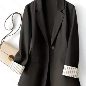 BLAZER SEMI LARGO CON MANGA 3/4