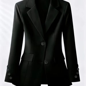 BLAZER SEMI LARGO MANGA LARGA